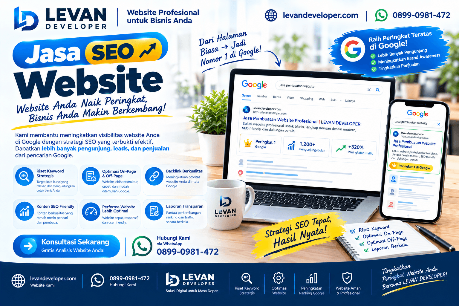 jasa seo website meningkatkan ranking dan trafik organik di Google