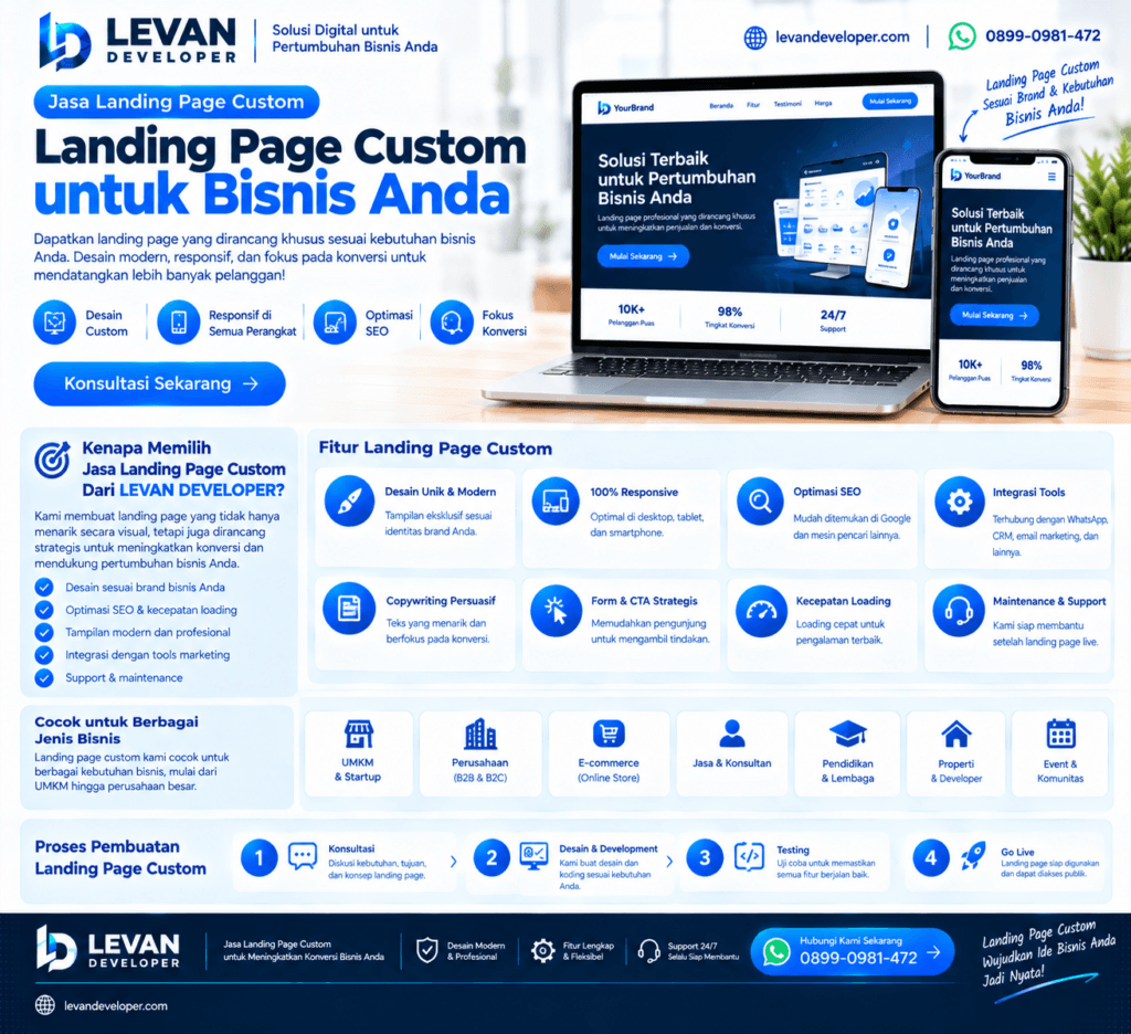 jasa landing page custom