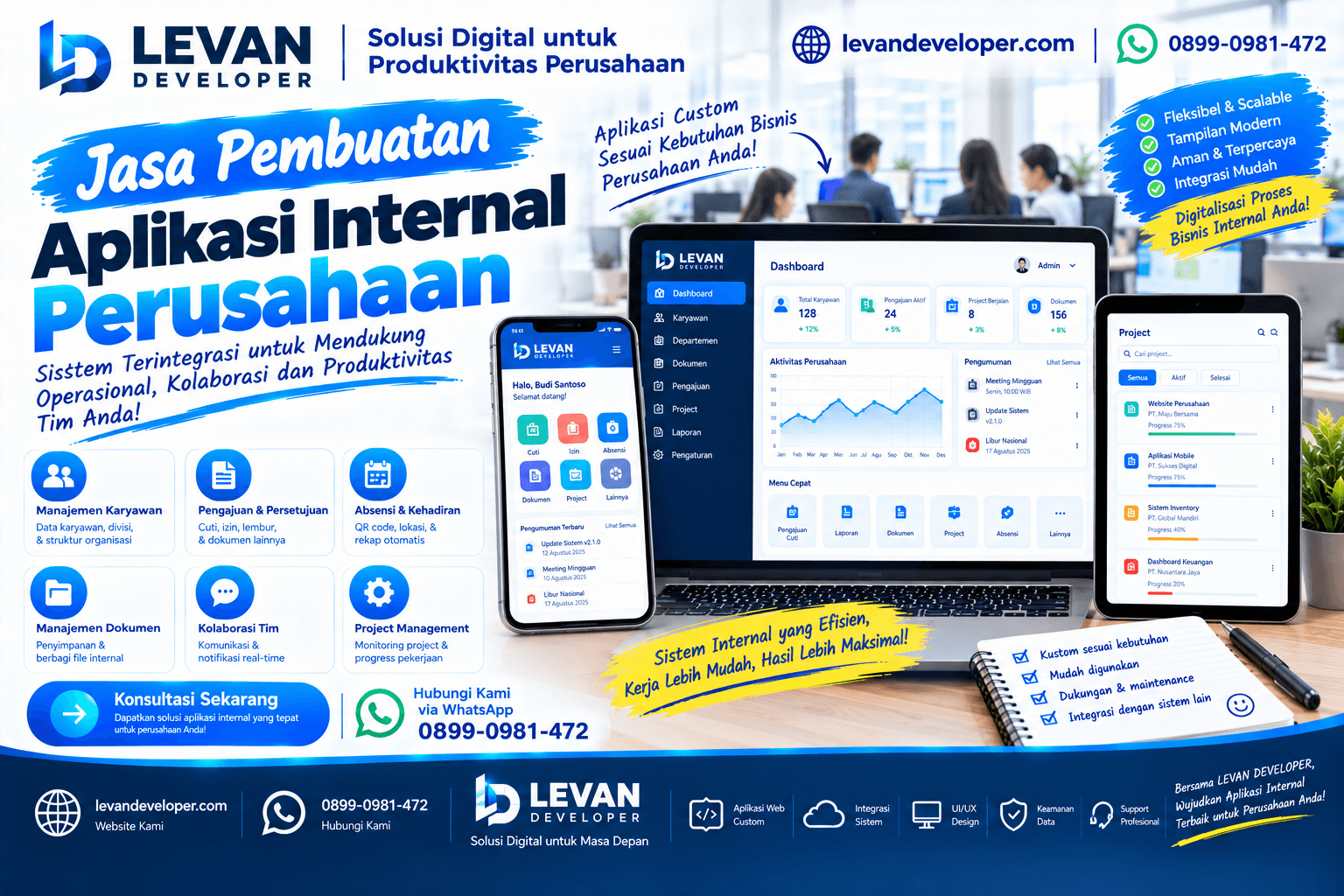 Jasa Pembuatan Aplikasi Internal Perusahaan - Levan Developer
