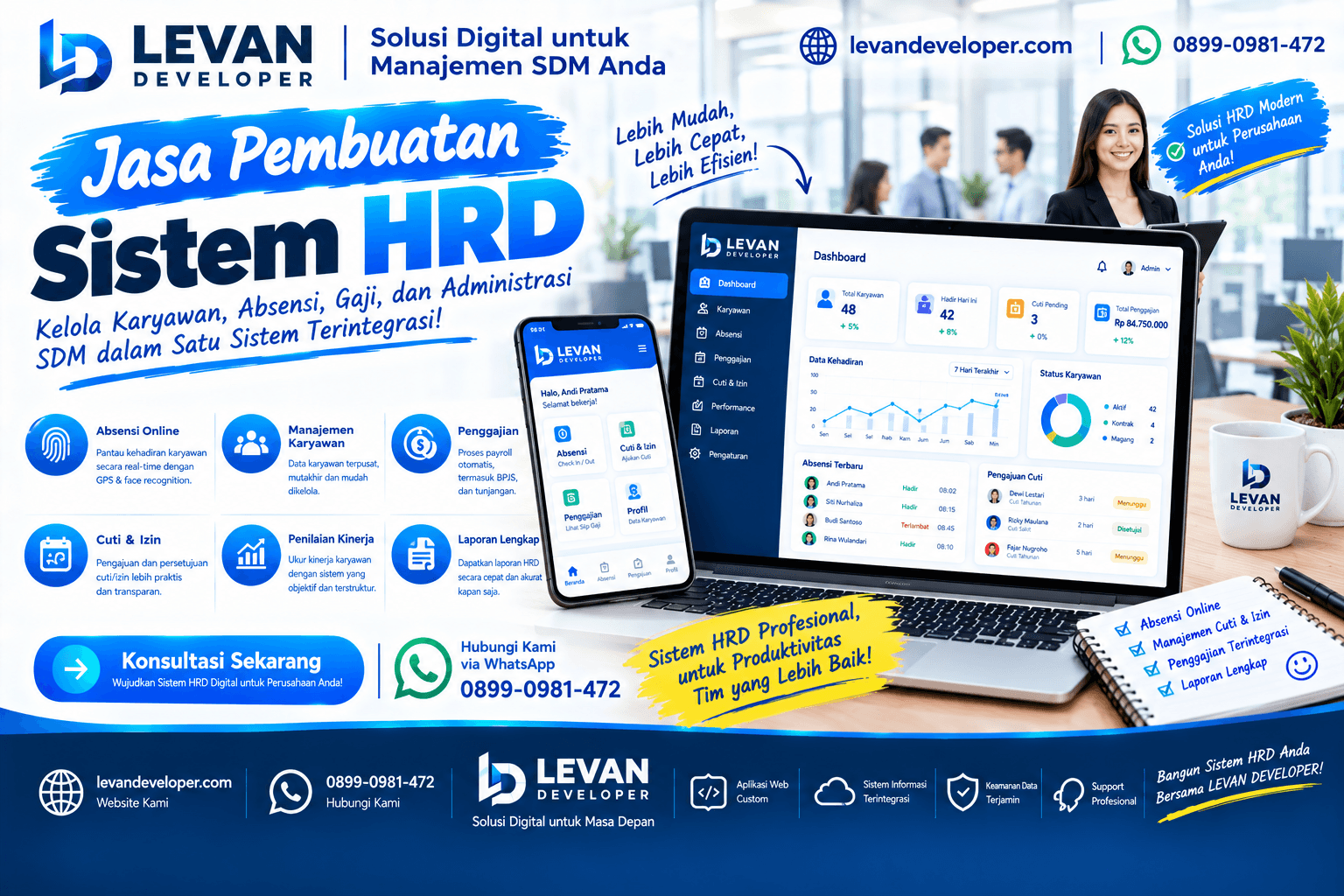 Jasa Pembuatan Sistem HRD - Levan Developer