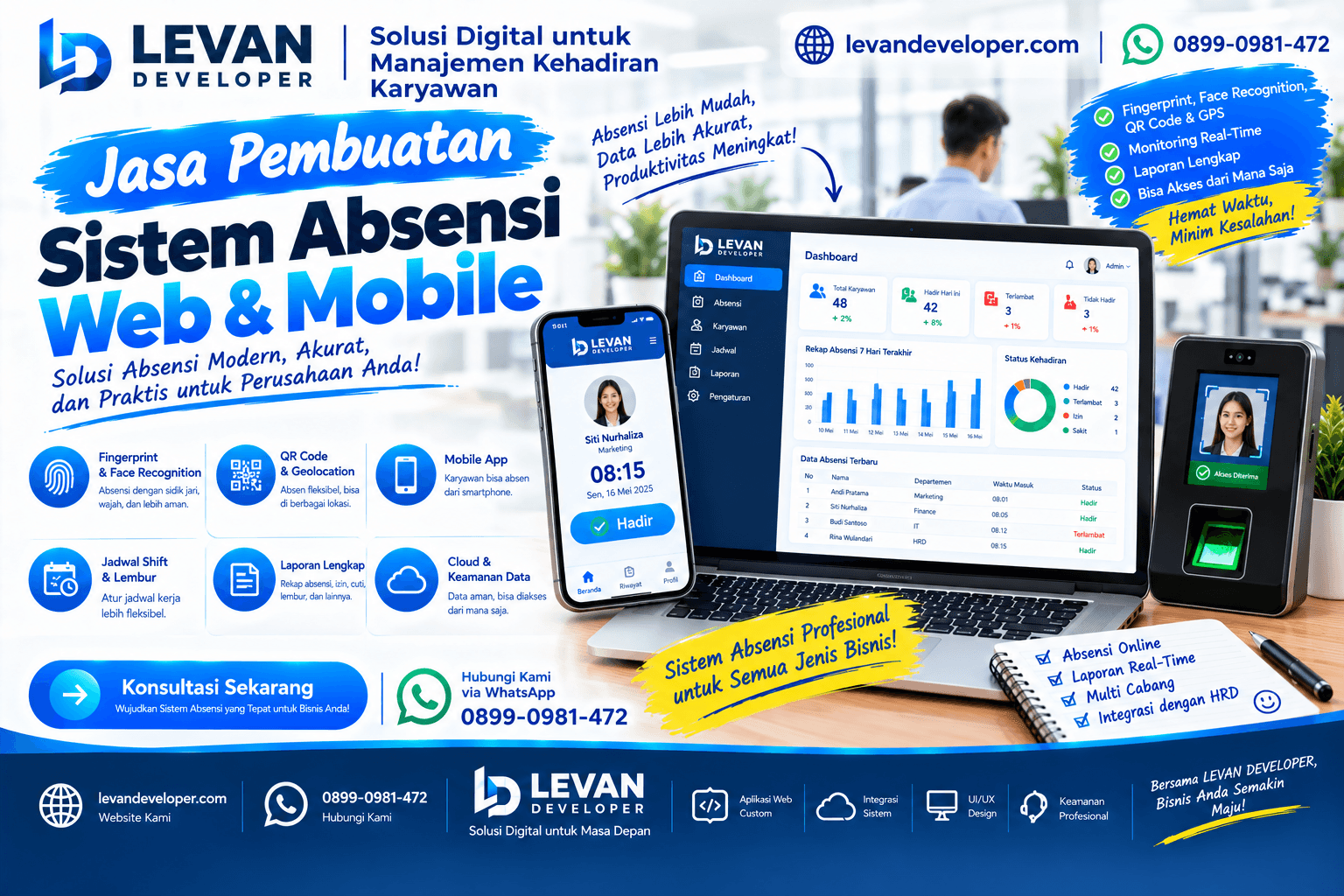 Jasa Pembuatan Sistem Absensi - Levan Developer