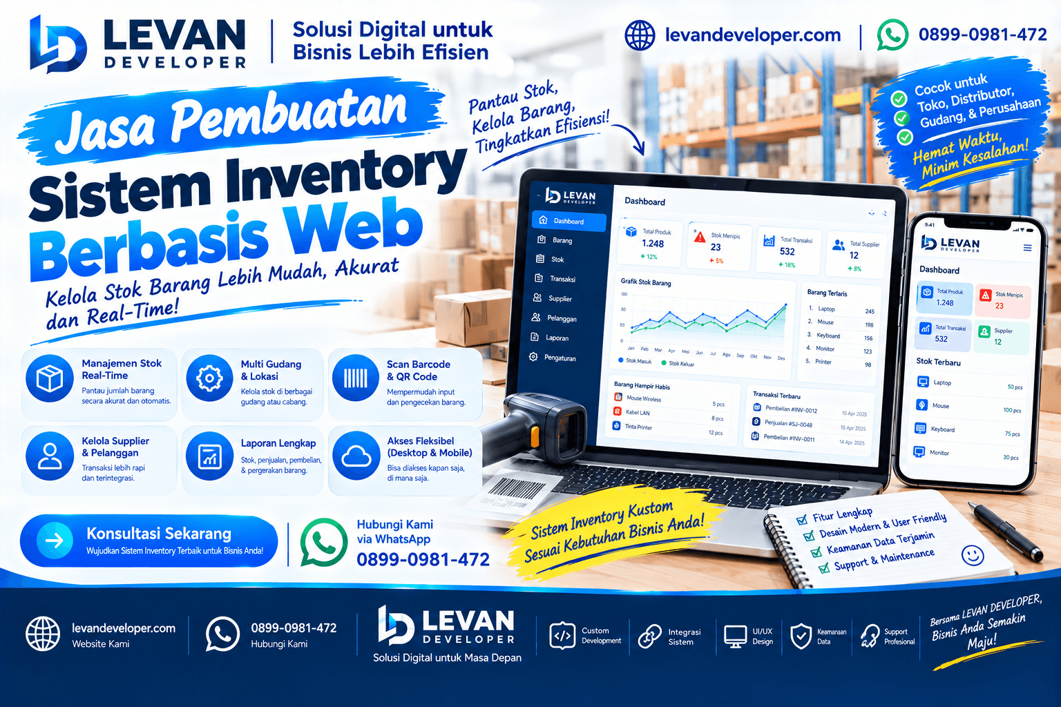 Jasa Pembuatan Sistem Inventory - Levan Developer