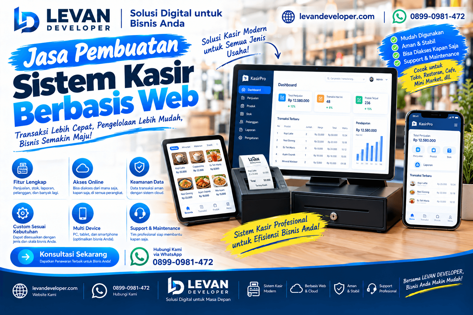 Jasa Pembuatan Sistem Kasir - Levan Developer