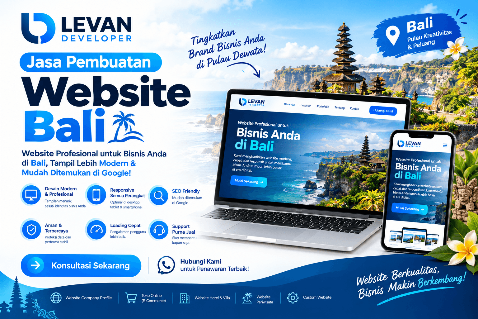 jasa pembuatan website Bali 1 Tim jasa pembuatan website Bali sedang mendiskusikan desain dengan pemilik usaha