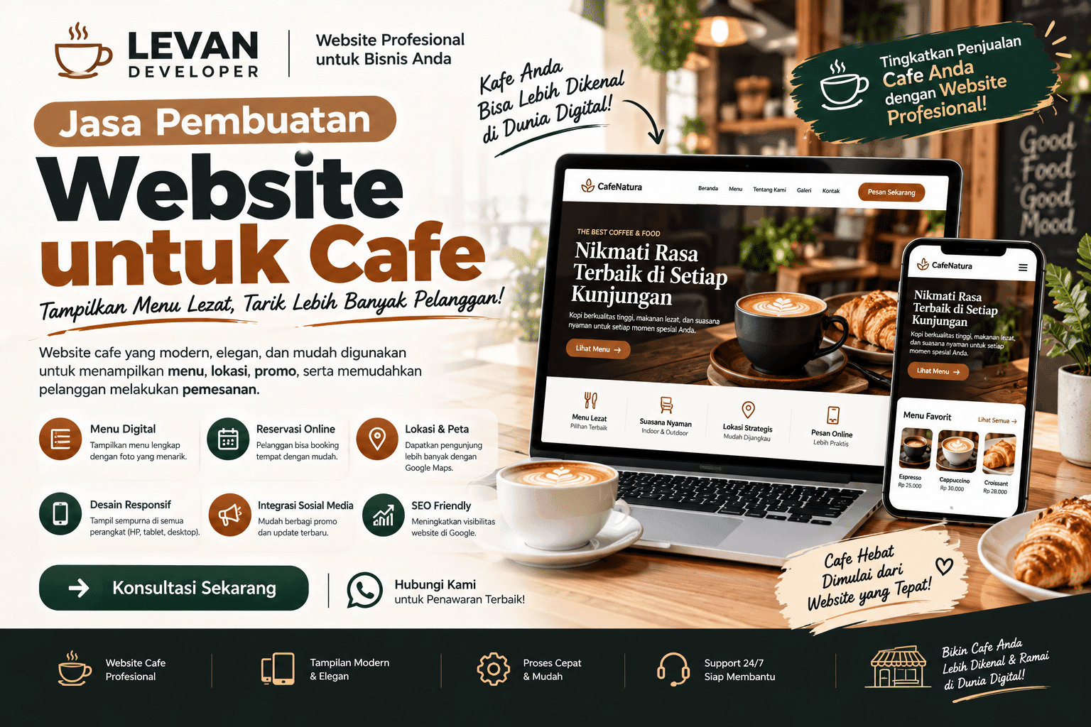 Jasa Website Cafe - Levan Developer